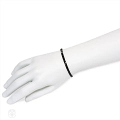 Art Deco onyx line bracelet