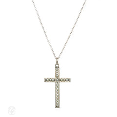 Art Deco pearl cross, France