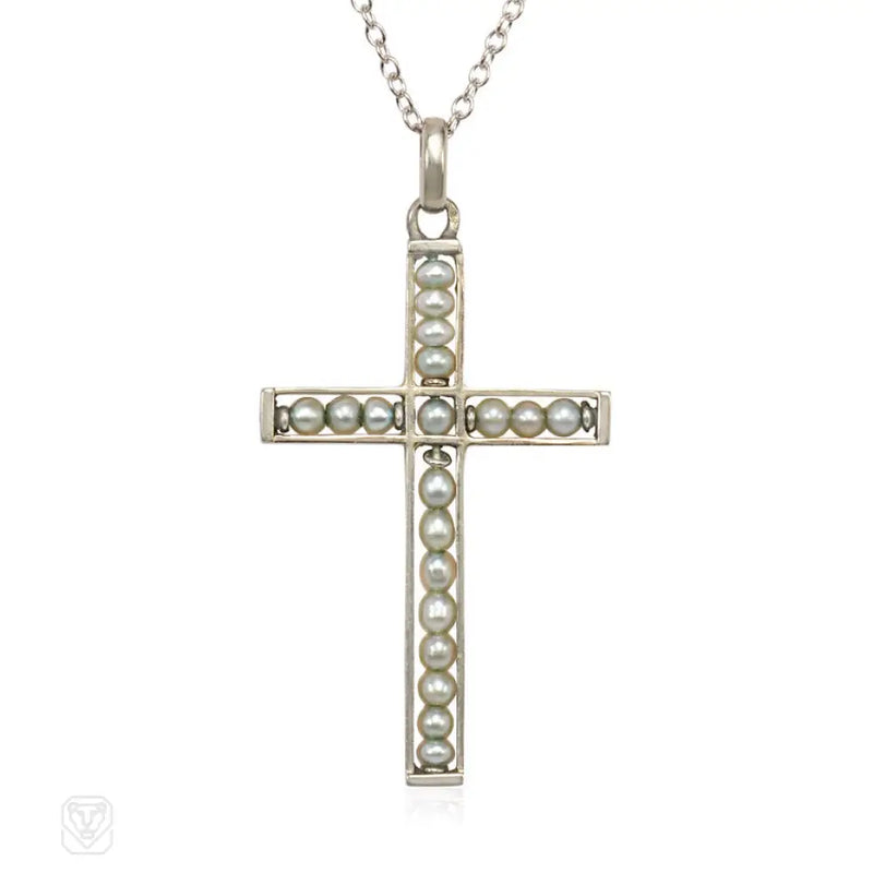 Art Deco Pearl Cross France