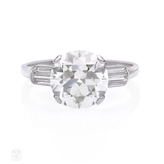 Art Deco solitaire diamond engagement ring