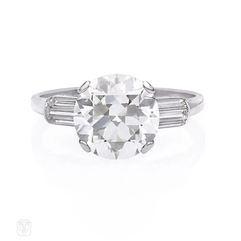 Art Deco Solitaire Diamond Engagement Ring