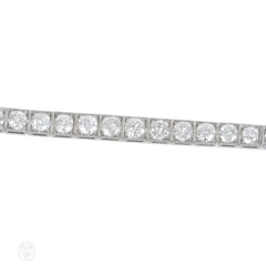 Art Deco tapering diamond line bracelet