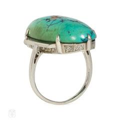 Art Deco turquoise ring, France