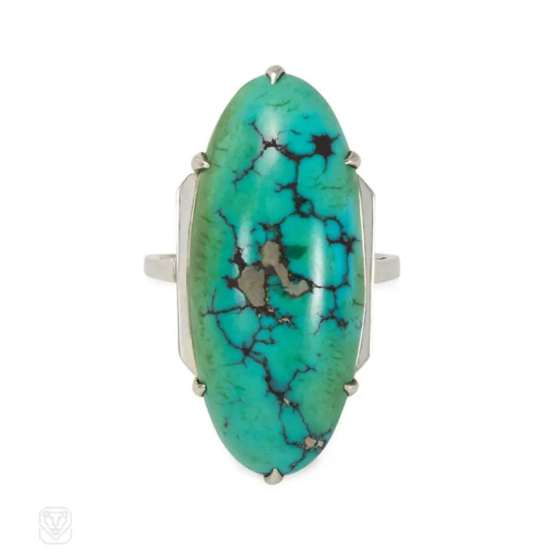 Art Deco Turquoise Ring France