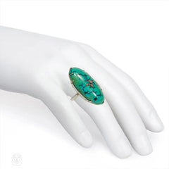 Art Deco turquoise ring, France