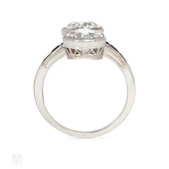 Art Deco two-stone diamond and onyx ring