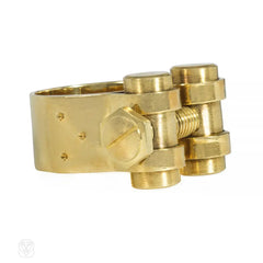 Articulated 18k gold industrial inspired ring