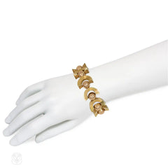 Austrian Retro two-color gold bracelet