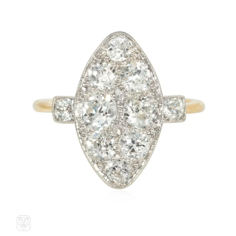Belle Epoque navette shaped diamond ring