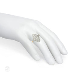 Belle Epoque navette shaped diamond ring