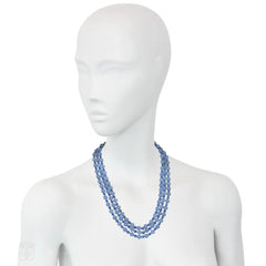 Belperron for Boivin blue chalcedony clip brooch and necklace