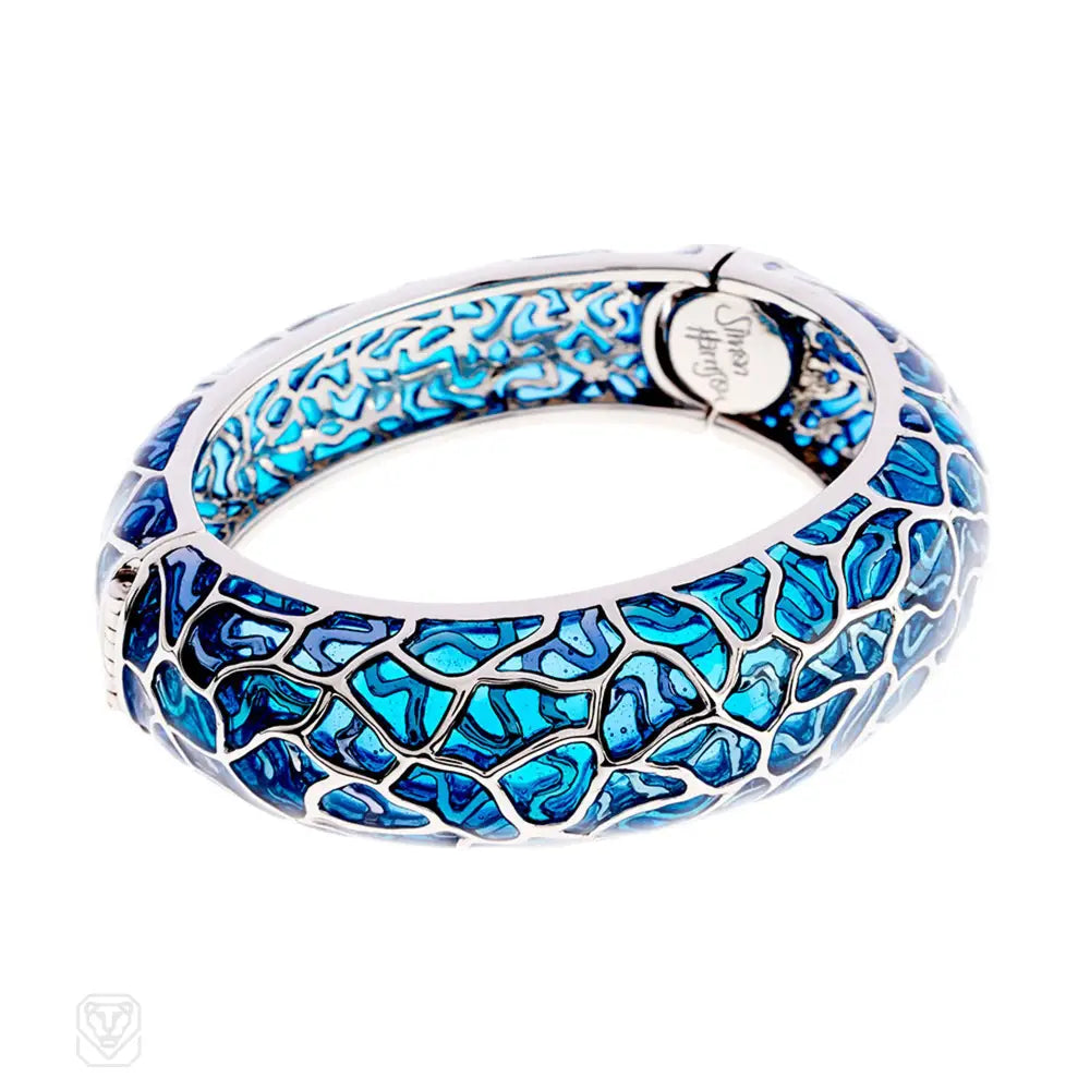Enamel bangle bracelet on sale
