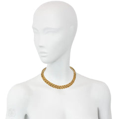 Boucheron braided gold collar