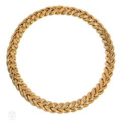 Boucheron braided gold collar