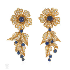 Boucheron day-to-night sapphire and diamond earrings