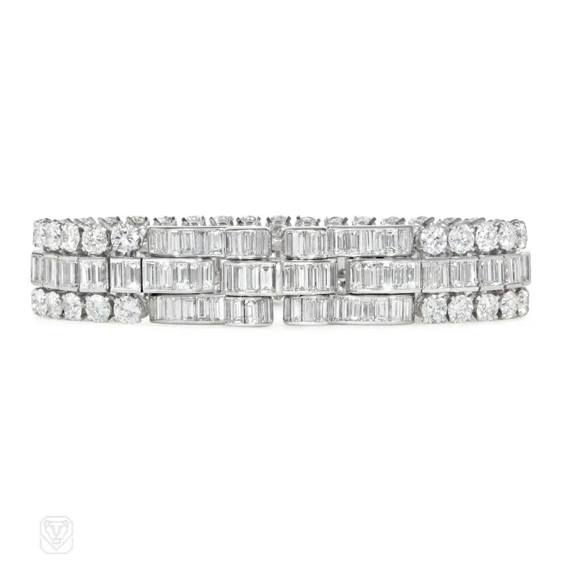 Boucheron Paris Art Deco Diamond Bracelet