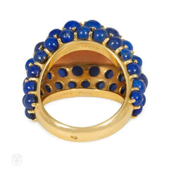 Boucheron, Paris Mid-Century lapis and coral ring