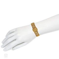 Boucheron Paris mid-century woven rope bracelet/watch