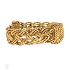 Boucheron Paris mid-century woven rope bracelet/watch