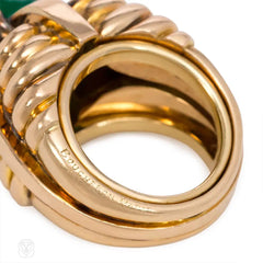 Boucheron Paris Retro gold and chrysoprase ring