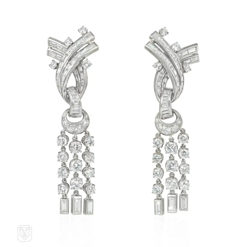 Boucheron Retro Day/Night Diamond Tassel Earrings