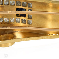 Boucheron Retro sapphire, diamond, and gold dress clips
