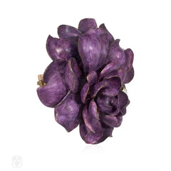 Browkaw and Sons violet flower brooch
