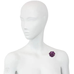 Browkaw and Sons violet flower brooch