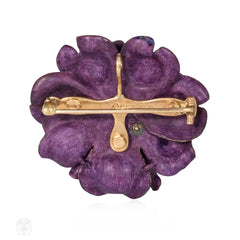 Browkaw and Sons violet flower brooch