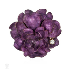 Browkaw and Sons violet flower brooch