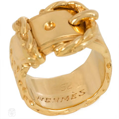 Buckled gold ring, Hermès, Paris