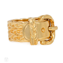 Buckled gold ring, Hermès, Paris