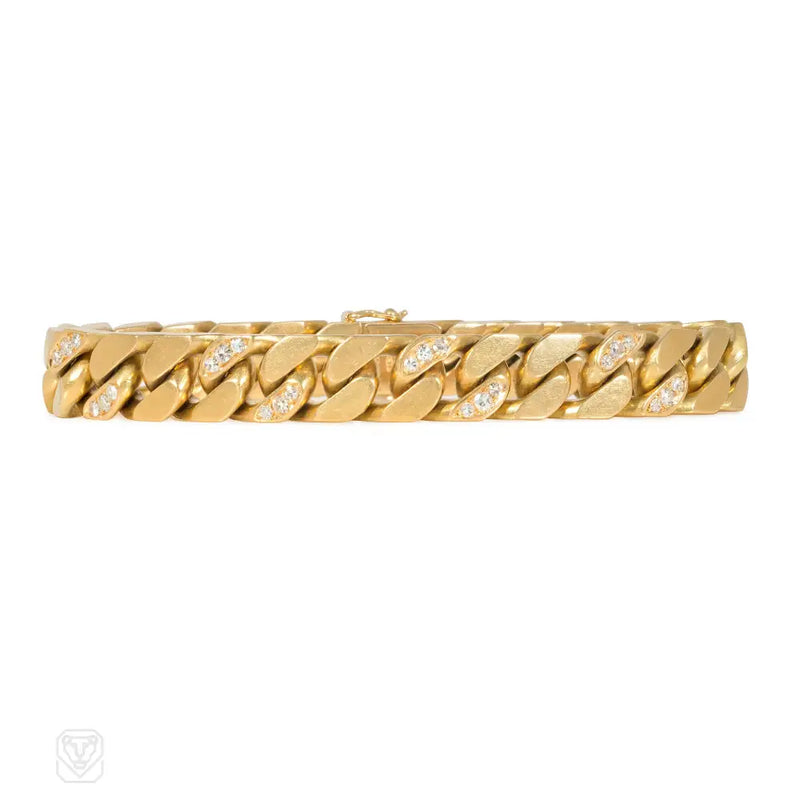 Bulgari diamond and gold reversible curblink bracelet