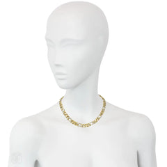 Bulgari, Italy gold and diamond reversible necklace