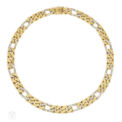 Bulgari, Italy gold and diamond reversible necklace