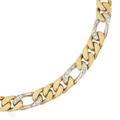 Bulgari, Italy gold and diamond reversible necklace