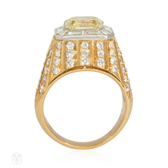 Bulgari natural fancy yellow diamond ring