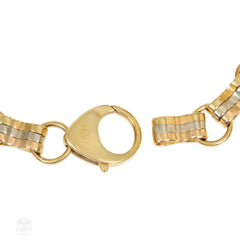 Bulgari tri-color gold bicycle chain necklace