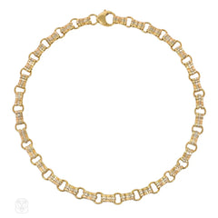 Bulgari tri-color gold bicycle chain necklace