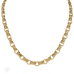 Bulgari tri-color gold bicycle chain necklace