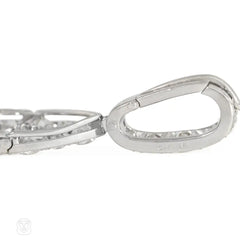 Cartier Art Deco diamond and pearl lavalier pendant