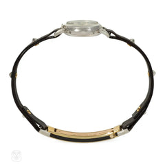 Cartier, France "Amande" navette-shaped Art Deco watch