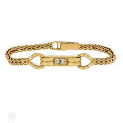 Cartier, France Mid-Century gold wristwatch
