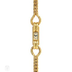 Cartier, France Mid-Century gold wristwatch