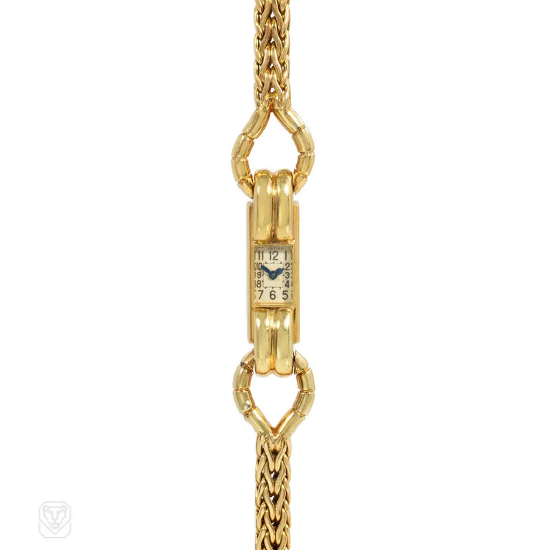 Cartier France Mid-Century gold wristwatch