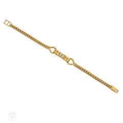 Cartier, France Mid-Century gold wristwatch