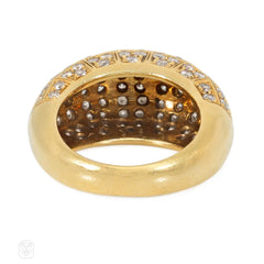 Cartier gold and diamond bombé ring