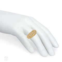 Cartier gold and diamond bombé ring