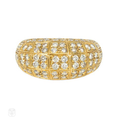 Cartier gold and diamond bombé ring