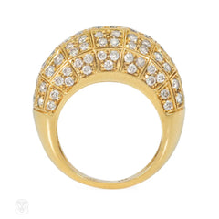 Cartier gold and diamond bombé ring